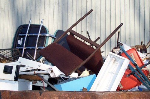 Recycled furniture materials at Dalston center