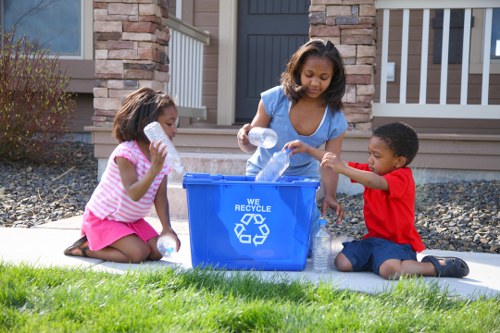 Various types of builders waste ready for disposal